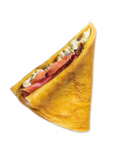 Crepe with dried ham